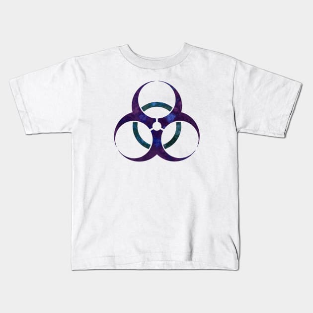 Biohazard (Purple) Kids T-Shirt by Volundz